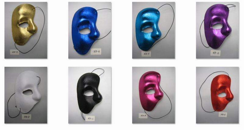 Ghost Half Face Masquerade Mardi Gras Masks